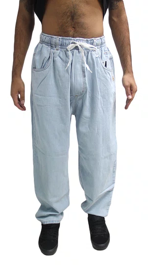 Calça Masculina Jeans South Shore Baloon Bordada - Jeans Claro