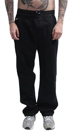 Calça Masculina Jeans Wats Zat Reta Outline - Preto