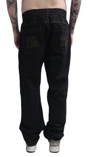 Calça Masculina Jeans Wats Zat Reta Outline - Preto