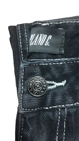 Calça Masculina Plano C Jeans Washed Black - Preto Lavado