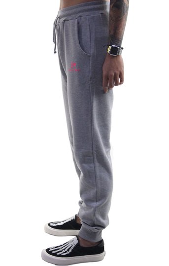 Calça de Moletom Feminina Santta Maré Peluciada - Cinza mescla