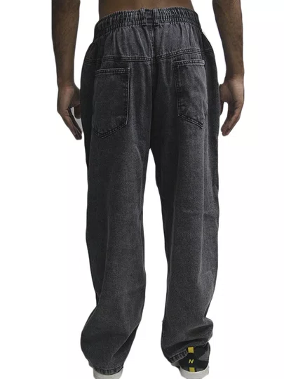 Calça Session Baloon Jeans Unissex Estilo - Preto Estonado