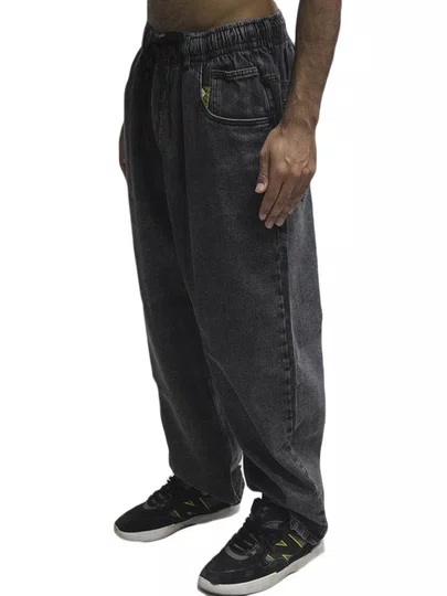 Calça Session Baloon Jeans Unissex Estilo - Preto Estonado