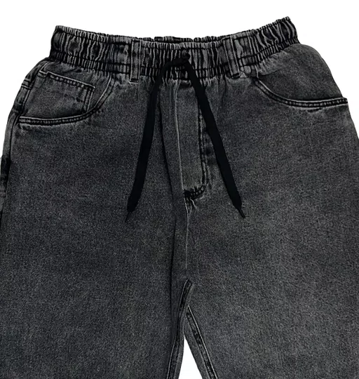 Calça Session Baloon Jeans Unissex Estilo - Preto Estonado
