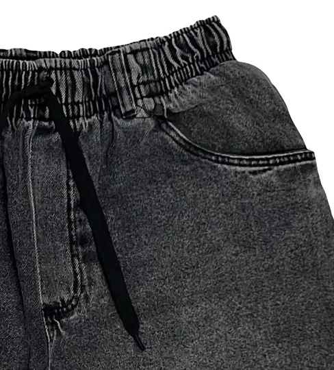 Calça Session Baloon Jeans Unissex Estilo - Preto Estonado