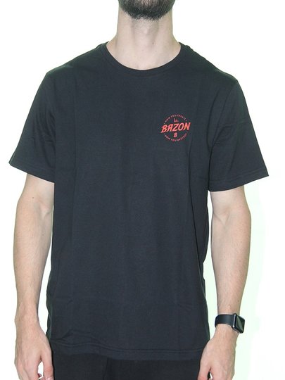 Camiseta Masculina BAZON Nano Logo Manga Curta Estampada - Preto