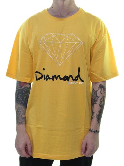 Camiseta Masculina Diamond OG Sign Tee Manga Curta - Amarelo