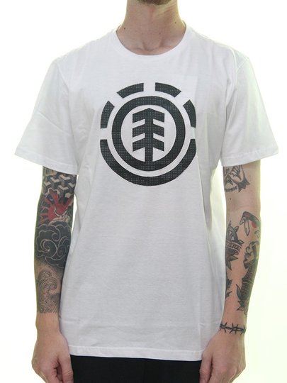 Camiseta Masculina Element Resist Icon Fill Manga Curta Estampada - Branco