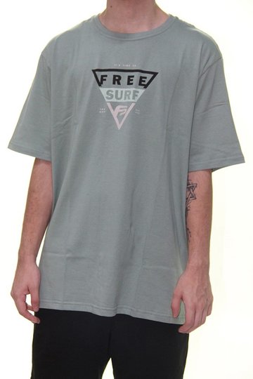 Camiseta Masculina Freesurf Triangle Manga Curta Estampada - Verde