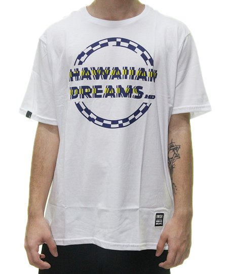 Camiseta Masculina HD Basic Logo In Circle Manga Curta Estampada - Branco