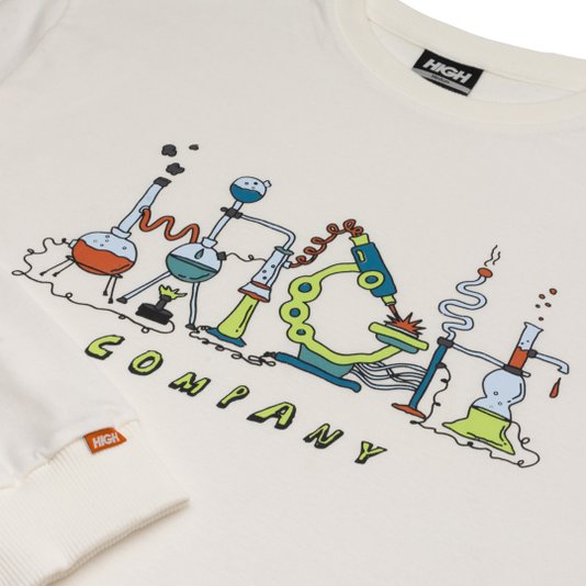 Camiseta Masculina High Lab Manga Longa Estampada - Off White