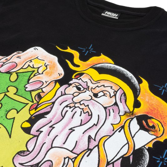 Camiseta Masculina High Mage Manga Curta Estampada - Preto