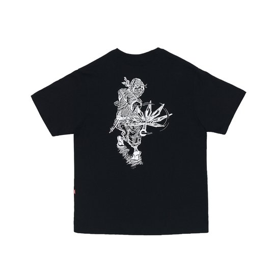 Camiseta Masculina HIgh Ninja Manga Curta Estampada - Preto