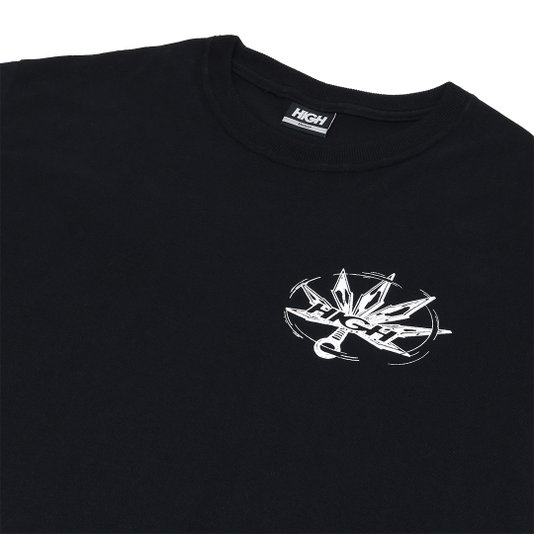 Camiseta Masculina HIgh Ninja Manga Curta Estampada - Preto