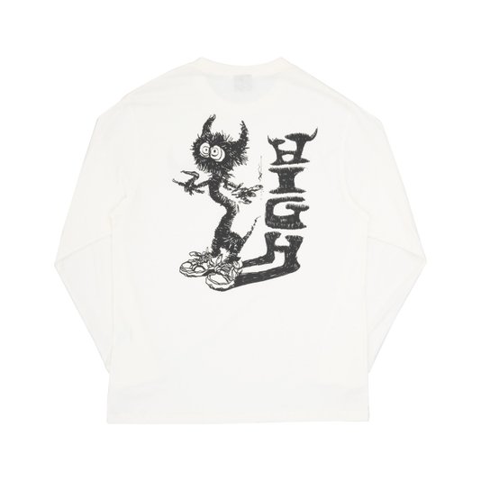 Camiseta Masculina High Spike Manga Longa Estampada - Branco