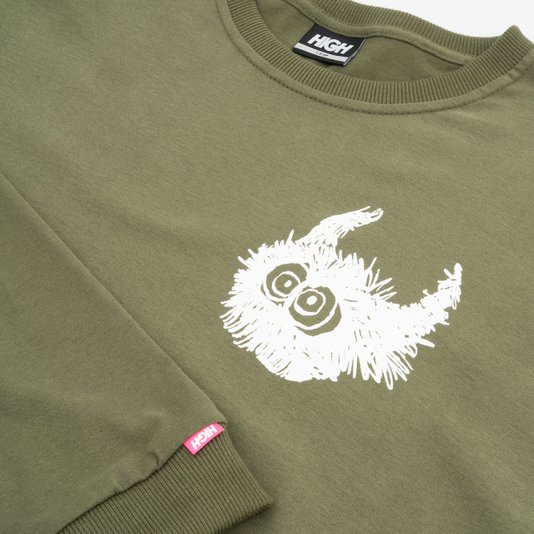 Camiseta Masculina High Spike Manga Longa Estampada - Verde Musgo