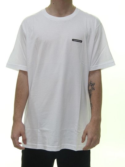 Camiseta Masculina Independent Bar Logo Manga Curta Estampada - Branco