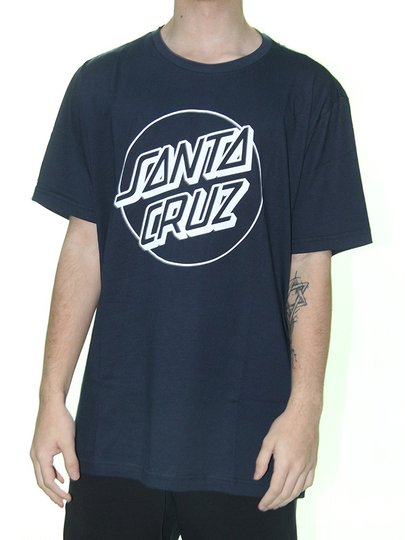 Camiseta Masculina Santa Cruz Opus Dot Manga Curta Estampado - Marinho