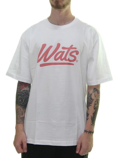 Camiseta Masculina Wats Tag Manga Curta Estampada - Branco