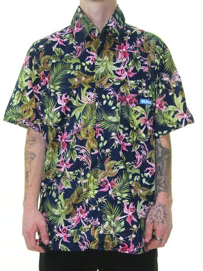Camisa Blinca Flowers Stamp Manga Curta Estampada - Floral