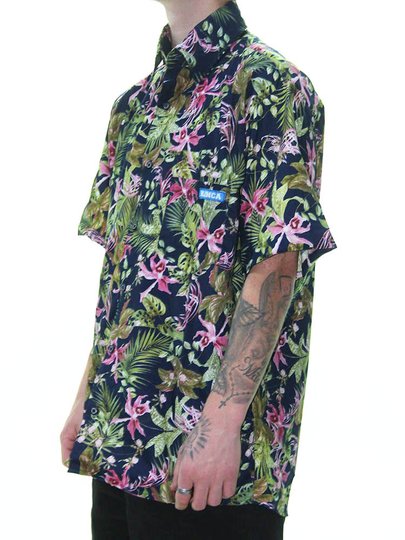 Camisa Blinca Flowers Stamp Manga Curta Estampada - Floral