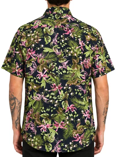 Camisa Blinca Flowers Stamp Manga Curta Estampada - Floral