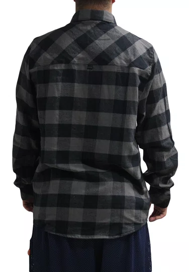 Camisa De Botão Masculina Freesurf Buffalo - Preto/Cinza