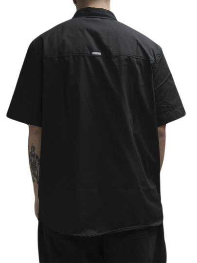 Camisa De Botão Freesurf Pocket Manga Curta Estampada - Preto