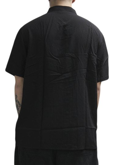 Camisa De Botão Freesurf Visco Manga Curta Estampada - Preto
