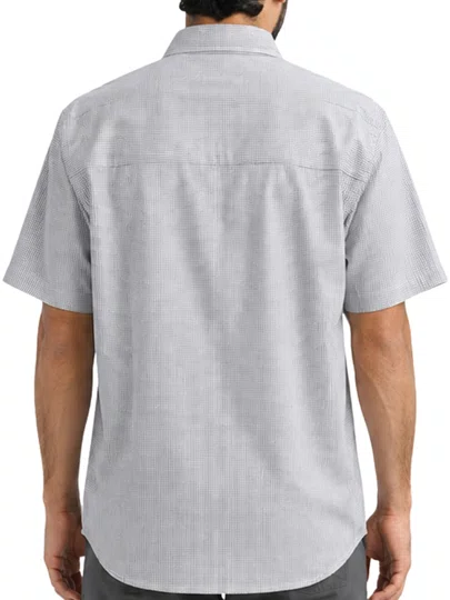 Camisa De Botão Masculina Plano C Grindline Manga Curta Estampada - Preto/Branco