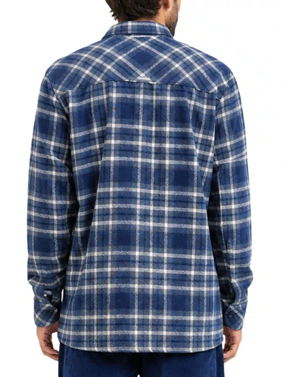 Camisa Flanela Masculina Freesurf Heavy - Azul/Branco