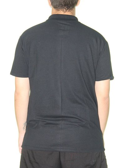 Camisa Gola Polo Masculina Nugget Manga Curta Estampad - Preto