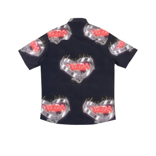 Camisa Masculina High Bait Manga Curta Estampada -  Preto