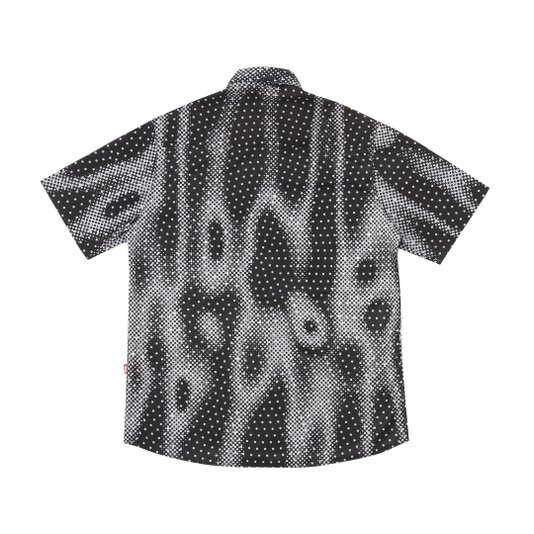 Camisa Masculina High Moire Manga Curta Estampado - Preto