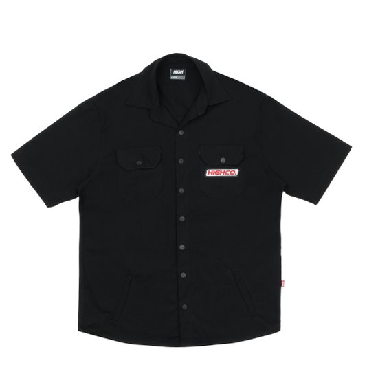 Camisa Masculina High Button Cargo - Preto
