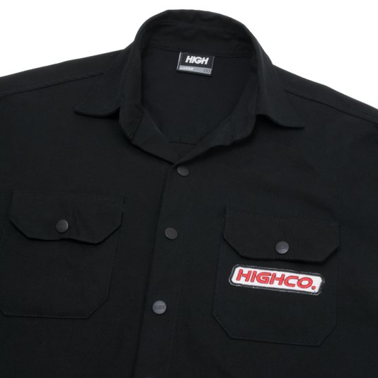 Camisa Masculina High Button Cargo - Preto