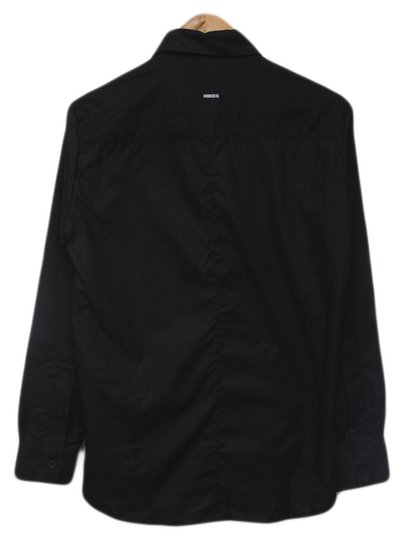 Camisa Masculina Hocks Tricoline Noturno Manga Longa Estampada - Preto