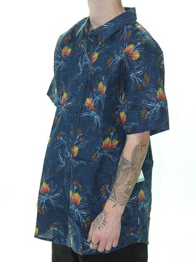 Camisa Masculina Rip Curl SWC Banksia S/S Shirt Washed Manga Curta Estampada - Sortida