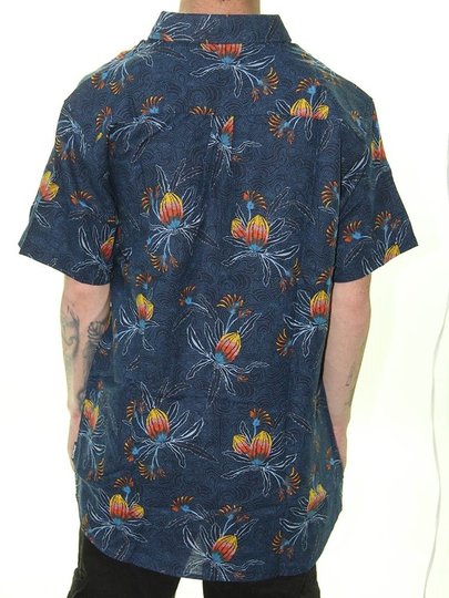 Camisa Masculina Rip Curl SWC Banksia S/S Shirt Washed Manga Curta Estampada - Sortida