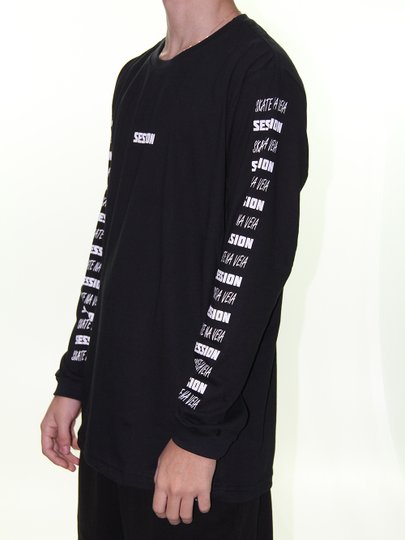 Camisa Masculina Session Skate In The Vein Manga Longa - Preto