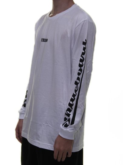 Camisa Masculina Session Skateboard Manga Longa - Branco/Azul