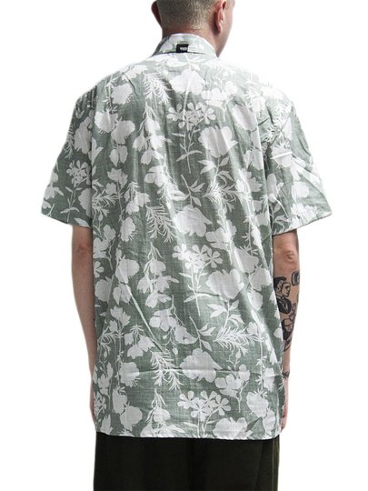 Camisa Masculina South To South Floral Manga Curta Estampada - Verde