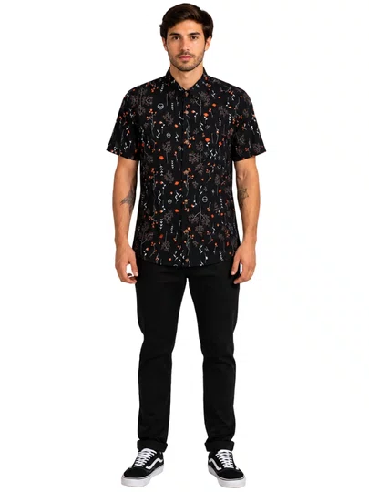 Camisa Masculina South To South Fora De Contexto - Preto