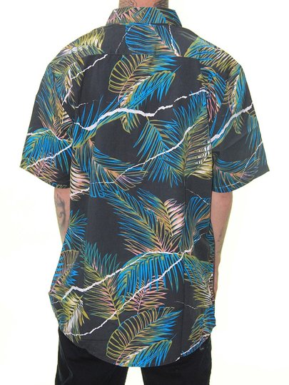 Camisa Masculina Volcom M/C Hall Pass IMP Manga Curta Estampada - Sortida