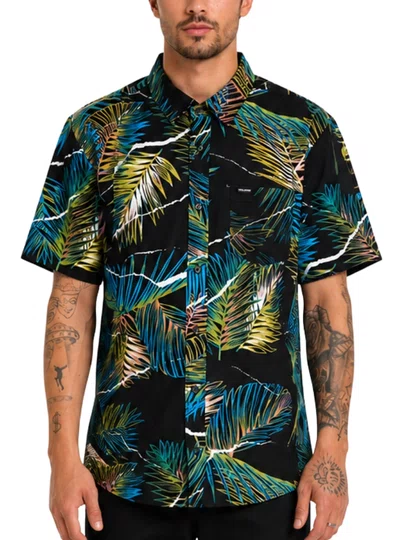 Camisa Masculina Volcom M/C Hall Pass IMP Manga Curta Estampada - Sortida