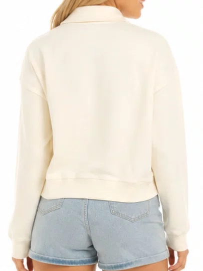 Camisa Polo Feminina Manga Longa Fila Comfort Box - Off White