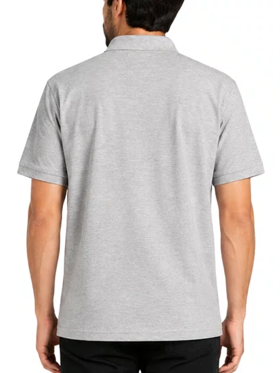 Camisa Polo Masculina Blinca Etc Manga Curta Estampada - Cinza Mesclado
