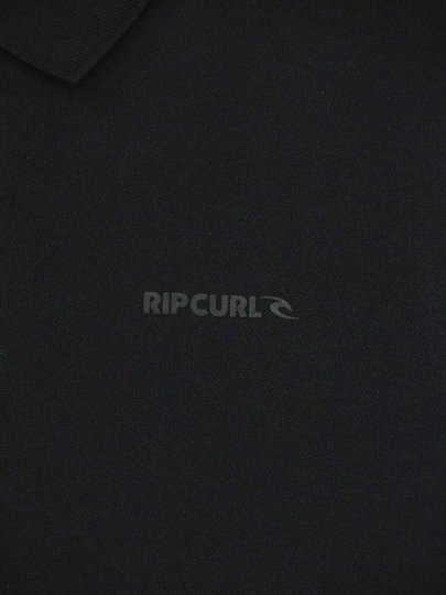Camisa Polo Masculina Rip Curl Basic Brand Blade Manga Curta Estampada - Preto