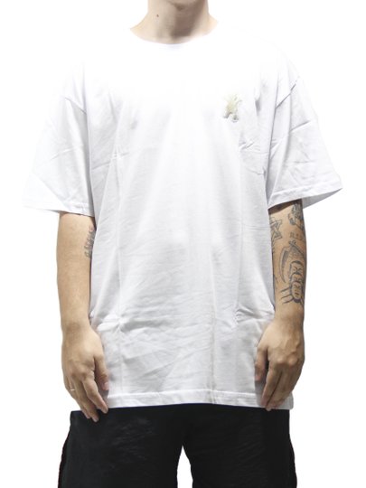 Camiseta Big Masculina Grizzly Mini Og Bear Manga Curta Estampada - Branco