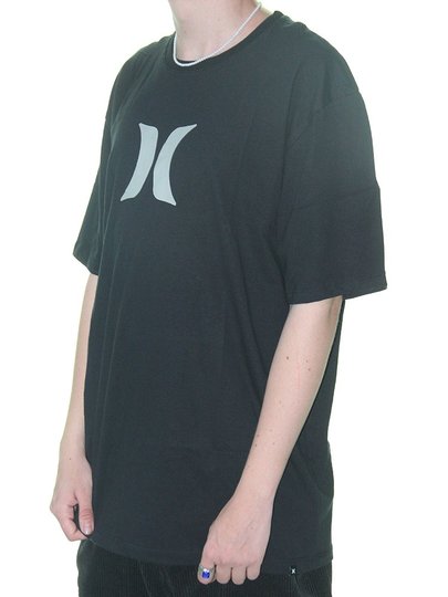 Camiseta Big Masculina Hurley Over Manga Curta Estampada - Preto
